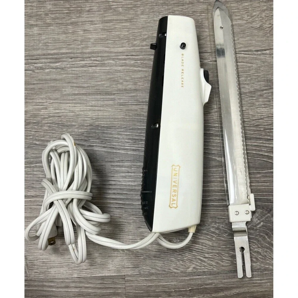 Electric Knife Slice Carve Stainless Steel‎ + Case Universal Vintage Made in USA